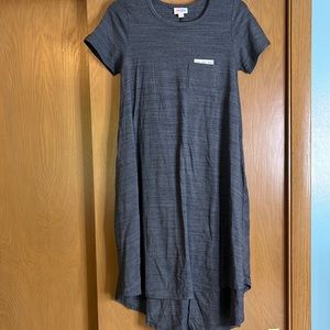 Lularoe dark grey Carly style dress, size extra extra small